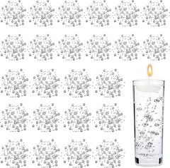 24 Pcs Artificial Pearl String for Floating Candle Faux Pearls Beads String G…