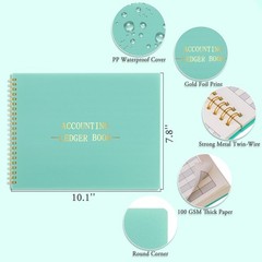 Hautoco Accounting Ledger Book For Small Business Bookkeeping Home Budget
