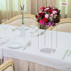 10Pcs Clear Acrylic Flower Stands Wedding Event Party Table Decor Flower Vases