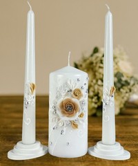 Magik Life Unity Candle Set – Wedding Ceremony Reception 6 Pillar Two 10 Taper