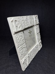 Raj Resin Pearly White “LOVE” Picture Frame 5×5 Wedding Bridal