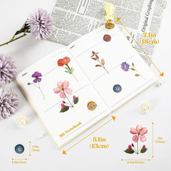 320Pcs Realistic Transparent Flower & Wax Seal Stickers – Easy Peel Clear Botani