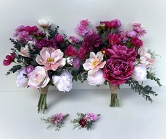 Wedding Bouquet Bridesmaids Weddings Bouquets Buttonhole Faux Silk Flowers