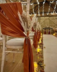 CHEESECLOTH CHAIR COVER DRAPES WEDDING EVENT VENUE DÉCOR VERTICAL DRAPES