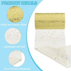 Tulle Fabric Rolls 6″ by 50 Yards Fabric Spool Tulle for DIY, Light Yellow