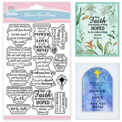 GLOBLELAND Christian Bible Clear Stamps for Card Making Religious Inspiration…