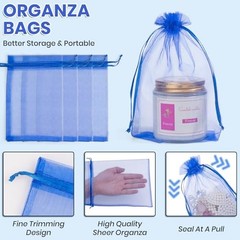 50 Pack Organza Bags 5×7 Inch, Small Mesh Bag 1 count (Pack of 50) Royal Blue