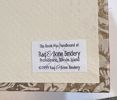Rag & Bone Bindery Hand bound 34 Page Wedding Journal
