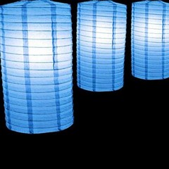 Quasimoon 8″ Turqouise Cylinder Paper Lantern by PaperLanternStore