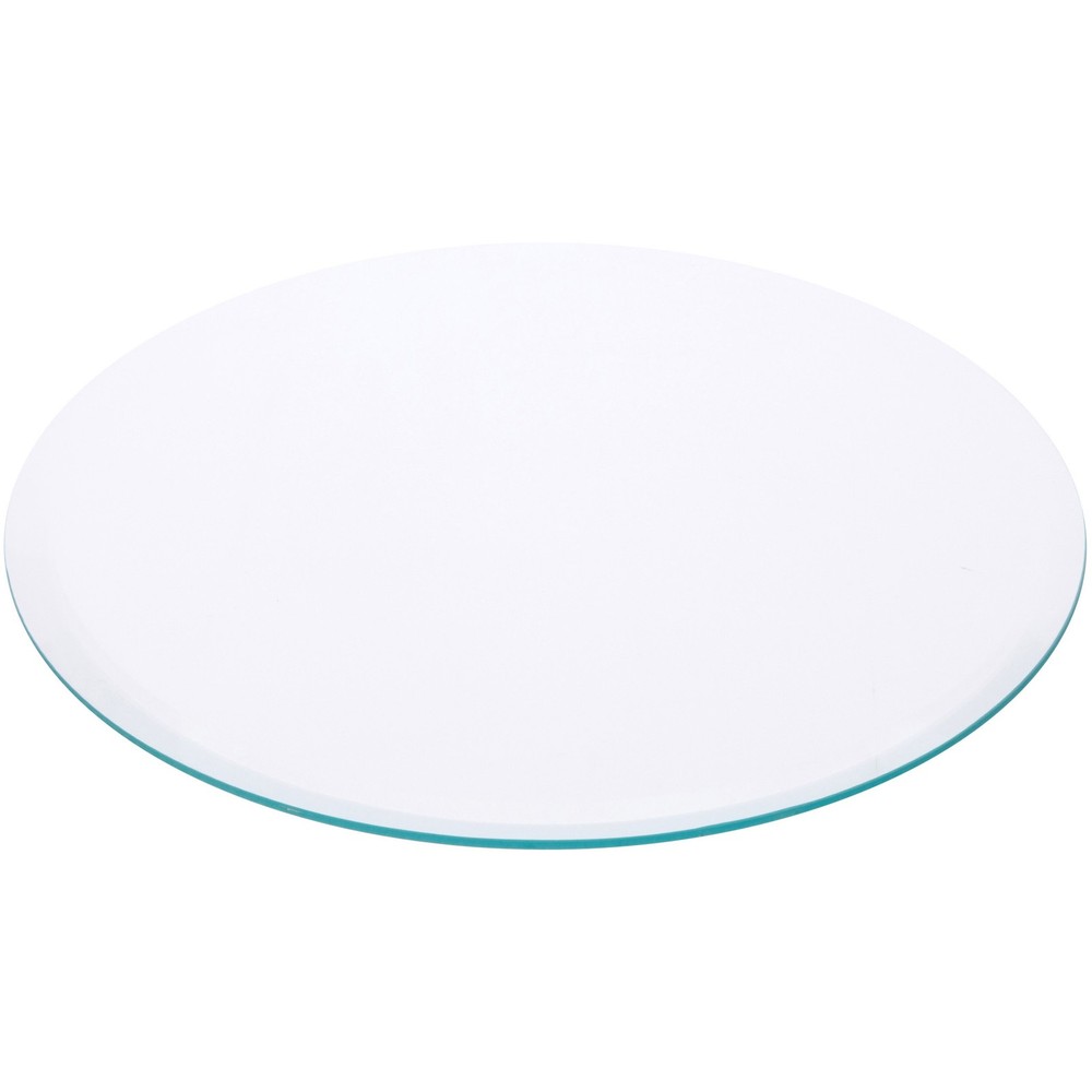 Plymor 10″ Round, 5mm Thick Beveled Clear Glass Circle