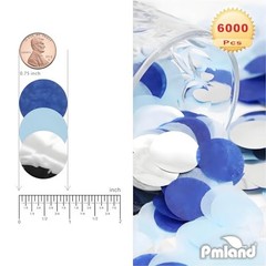Tissue Paper Table Confettis Round Circles for Royal Blue/Sky Blue/White