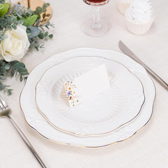 120 Pack Wildflower Table Place Cards Blank Seating Place Name Cards for Wedding