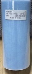 Shiny Tulle Surf Blue 25 Yds 100% Polyester 318840