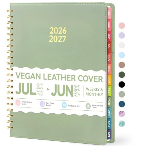 Planner 2026-2027, Academic Planner 8.5″x11″ (Jul 2026-Jun 2027) olive green