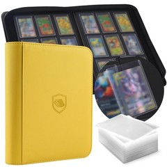 Toploader Binder, Holds 360 Toploaders, 100 Toploaders INCLUDED, 9-Pocket PU …