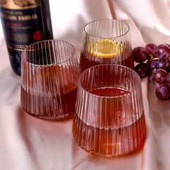 Lueumxc 40 Pack Plastic Ribbed Wine Glasses, 14Oz Origami 14oz-clear-40pack