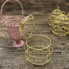 Mini metal gold vintage retro bird cage candy boxes baby shower favor gift box!