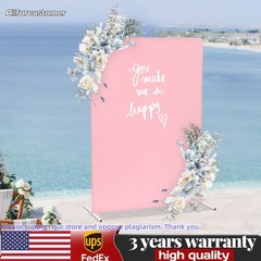 1.5*2m Wedding Backdrop Stand White, Pink Frame for Ceremony Decorations