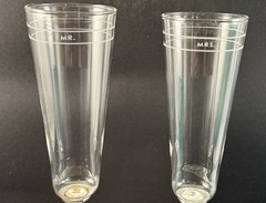 2 Sets Kate Spade x Lenox «Mr.» & «Mrs.» Champagne Glasses Candle Stick Holders