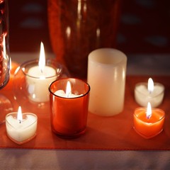 12 pcs 2″ White Heart Votive Tealight Candles Wedding Party Centerpieces Sale