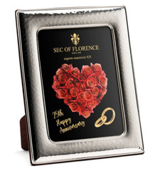 5×3,5″ Solid 925 Sterling Silver Photo Frame 25th Wedding 7182/9×13*H25*CR*USA