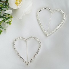 HEART Rhinestones BUCKLES for Chair Sashes Wedding Party Decorations Catering