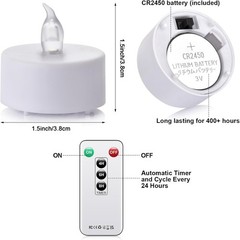 Roomsily LED Tea Lights with Remote 12pack, 12pcs control Warmyellow