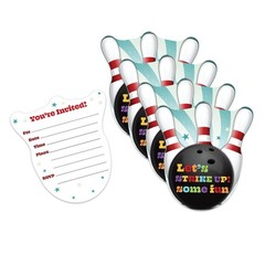 Bowling Let’s Strike Up Some Fun Birthday Party Invites For One Size,