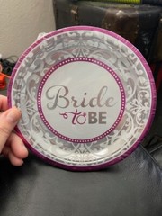 Amscan Party Bachelorette Engagement Classic Bride To Be 7″ Dessert Plates 8ct.