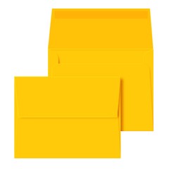 A2 Envelopes, 4 3/8″ x 5 3/4″, Gold, Square Flap, 24w (90gsm), 25 per Pack