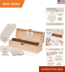 Natural Wood Guest Book Alternative for Weddings, Showers, and Anniversaries