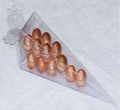 50~ Clear Plastic PVC Cone Shape Favor Boxes Wedding Party Gift Packing Display