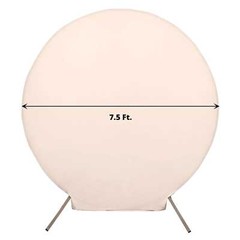 TAUPE 7.5 ft Fitted Spandex Round BACKDROP STAND COVER Party Wedding Decorations