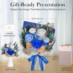 Preserved Flowers Bouquet – Forever for Delivery, Real Eternal Blue
