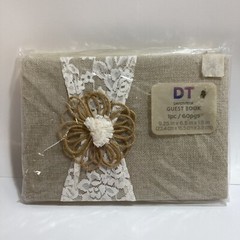 David Tutera Burlap and Lace Wedding Guest Book Special Event Occasions 60 Pages
