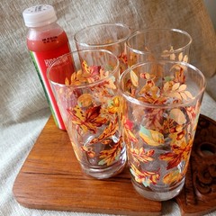 Royal Norfolk Libbey Fall Autumn Leaves 16oz Glasses – Set of 4