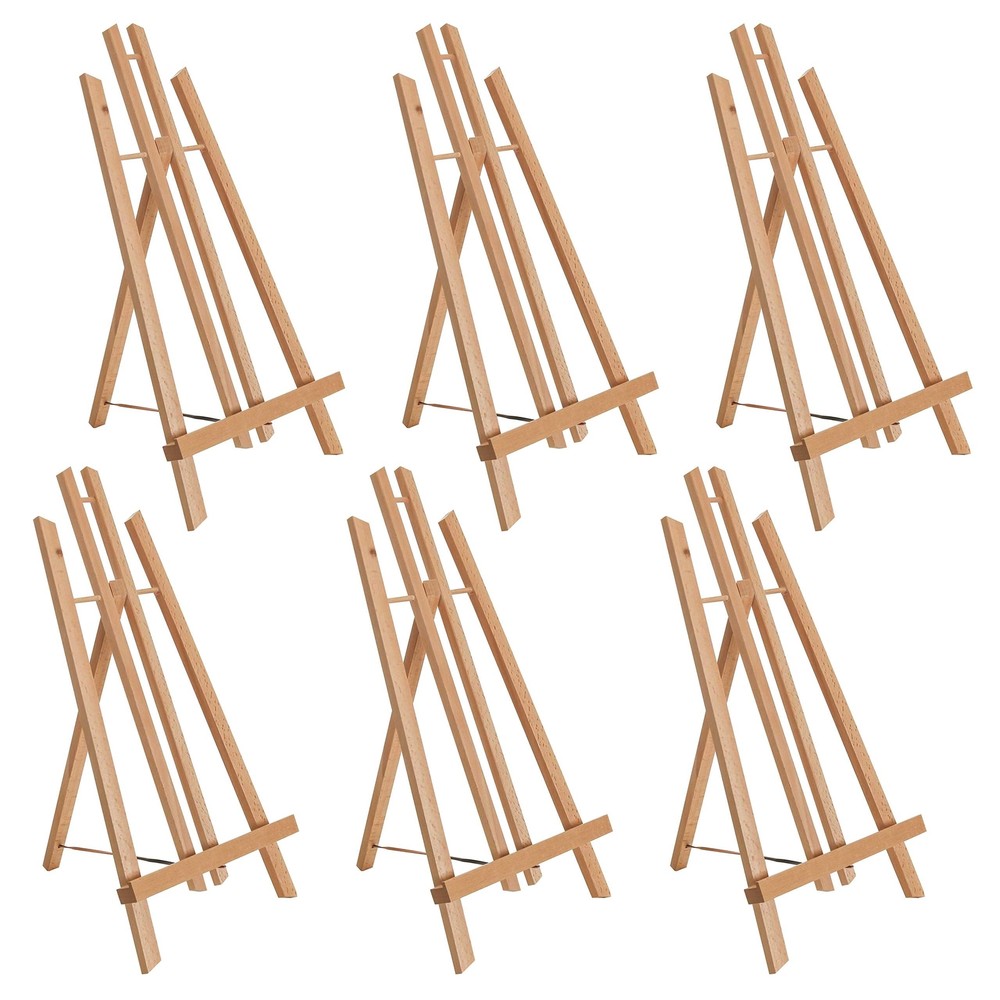 U.S. Art Supply 18″ Large Tabletop Display Easel – Beechwood Artist A-Frame D…