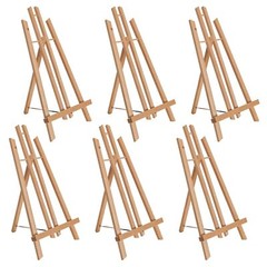 U.S. Art Supply 18″ Large Tabletop Display Easel – Beechwood Artist A-Frame D…