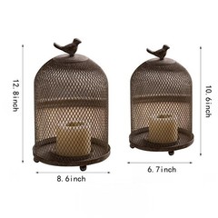 Birdcage Candle Holder Antique Metal Bird Cages Decor, Vintage Lantern