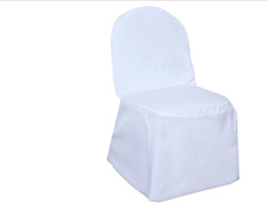 White Spandex Folding Chair Cover Wedding Party 50 pcs