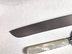 Vintage Sheffield Cake Knife Server Set Faux Pearl Handles England