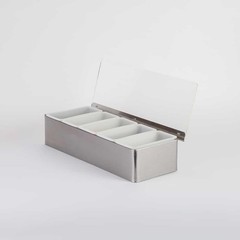 American Metalcraft Cd5 Condiment Holder Stainless Steel 5 Compartment