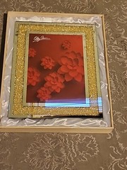 Oleg Cassini Crystal Diamond Picture Frame 5″ X 7″ Wedding Valentines Gift NEW