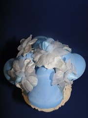 New Vintage Wilton «Victorian » Wedding Cake Top, Blue satin bells, 103-1589