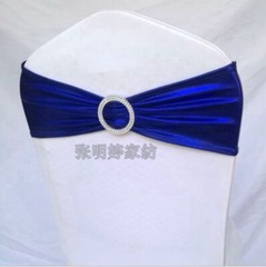 10pcs Metallic Spandex Chair Band for Folding Banquet Universal Chair Covers