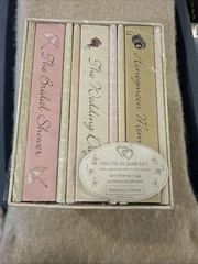 Wedding Photo Album Set New In Wrap 7x6x5”