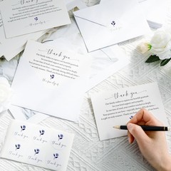 Thank You cards for Funeral with Envelopes Message Inside, 25 Pack 4×6 Inch