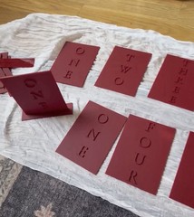 Red Acrylic Table Numbers for Wedding Centerpieces Dining Room Décor