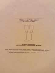 LENOX Wedding Promises Heart Flute Glass Pair Bride-Groom Stem Silver-Plate 281
