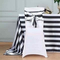 25 pcs Satin Stripe Chair Sashes Party Wedding Dinner Event Decorations Supplies